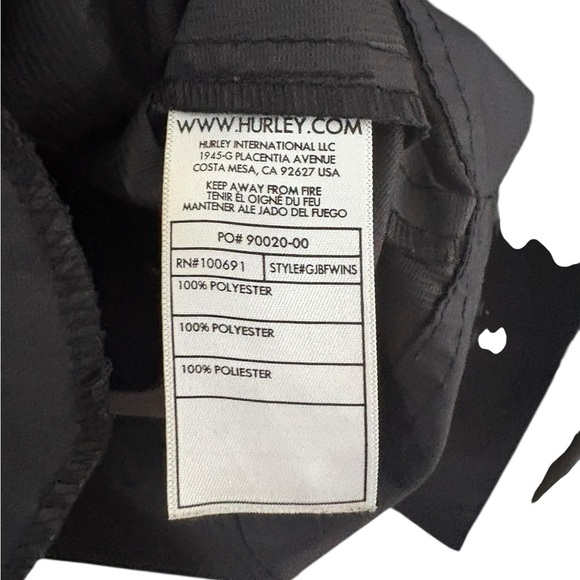 Hurley Black Trench Coat with Brass Buttons (NWOT) - Picture 2 of 4